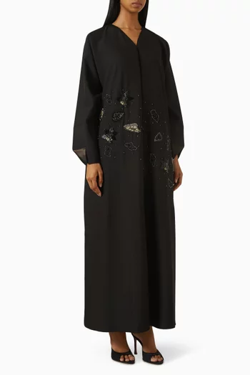 Starlit Embellished Abaya in Crepe