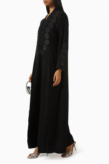 Noir Scales Embellished Abaya