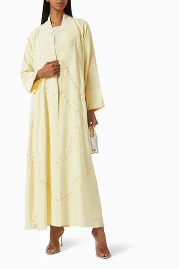 Thread embroidered Abaya Set