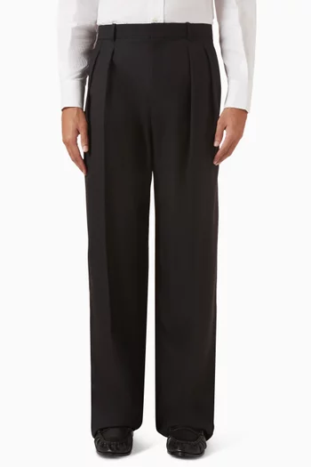 Low-Waisted Pants in Wool Chiné