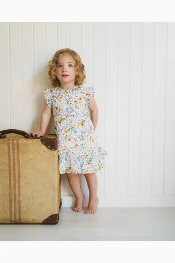 Zara Floral-print Dress in Cotton