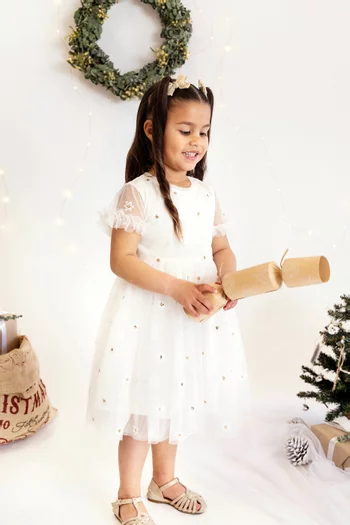 Festive Sequin-embellished Dress in Tulle