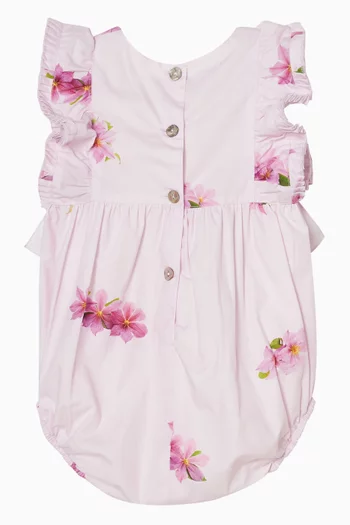 رومبر بنقشة زهور الزنبق قطن