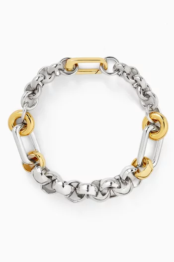 Pietra Bracelet in Platinum-plated Brass