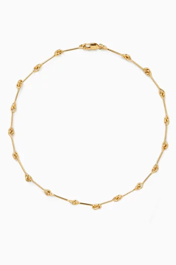 Treccia Necklace in 14kt Gold-plated Brass