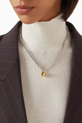 Campana Charm Necklace in Plated Brass