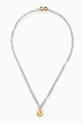 Campana Charm Necklace in Plated Brass