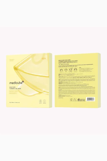 Kojic Acid Turmeric Brightening Gel Mask-Overnight Face Mask, Pack of 4