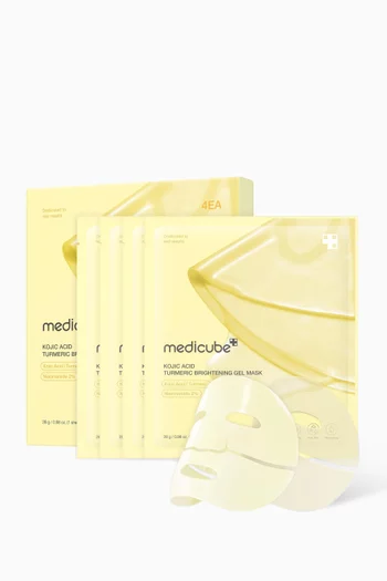 Kojic Acid Turmeric Brightening Gel Mask-Overnight Face Mask, Pack of 4