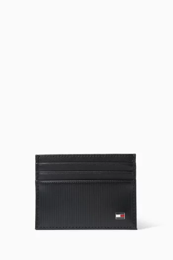 Logo Card Holder in Leather