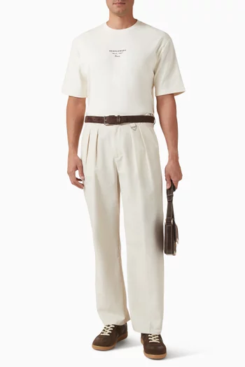 Pierre Relaxed-fit Pleated Pants in Linen-blend