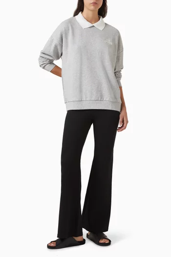 بنطال جويل بحافة واسعة مزيج لنزينغ وفيسكوز