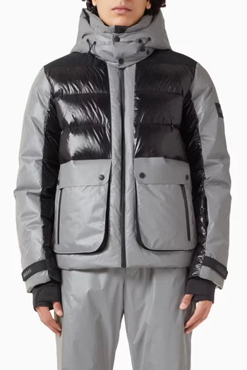 جاكيت تزلج كودي بغطاء رأس وتصميم مبطن بالزغب