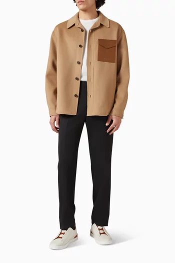 قميص إيمانويل بنمط جاكيت بوجهين صوف