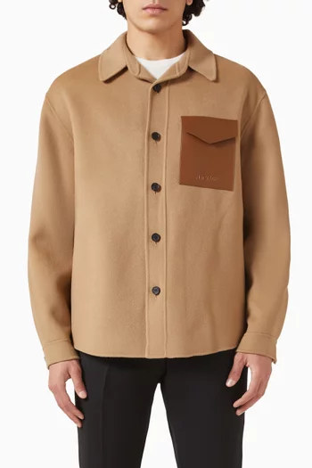 قميص إيمانويل بنمط جاكيت بوجهين صوف