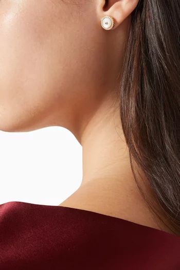 Celestia Pearl Earrings in 18kt Gold