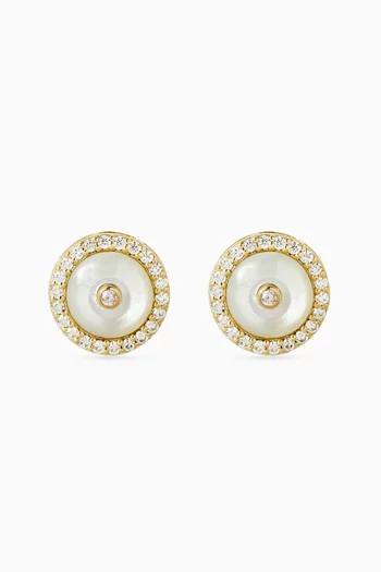 Celestia Pearl Earrings in 18kt Gold