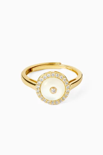 Celestia Pearl Ring in 18kt Gold
