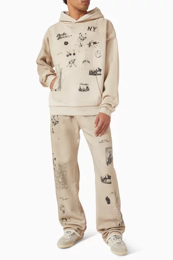 NY Sketch Hoodie in Cotton