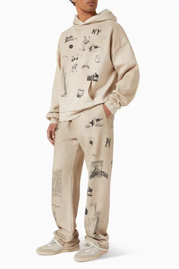 NY Sketch Track Pants in Cotton