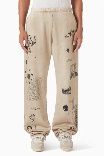NY Sketch Track Pants in Cotton