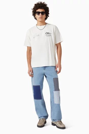 تي شيرت دي ار 3 فينتج بطبعة خوذة مرسومة