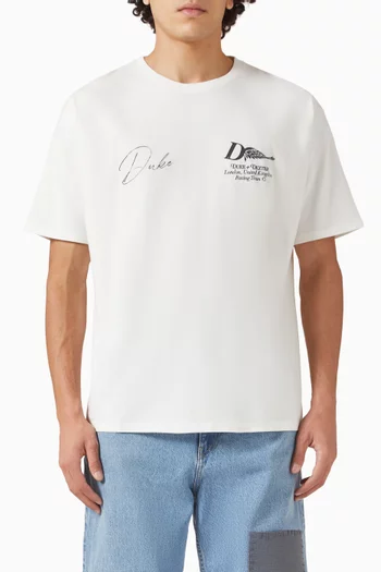 تي شيرت دي ار 3 فينتج بطبعة خوذة مرسومة