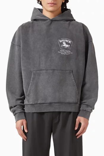 كنزة بغطاء للرأس دي ار 3 فينتج بطبعة رعاة قطن