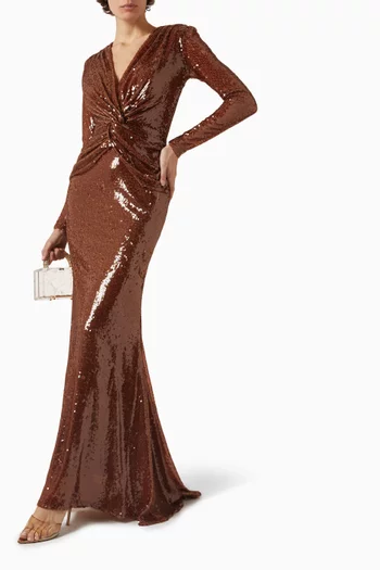 Sequin-embellished Gown