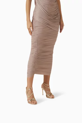 Golden Haze 100 Sandals in Metallic Leather