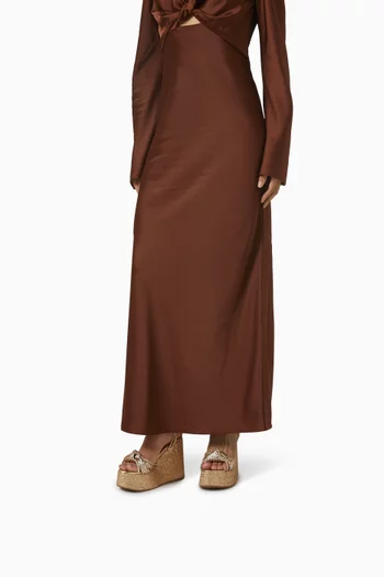 صندل أنابيلا بكعب ويدج 125 مم جلد لامع