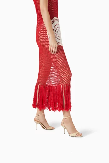 حذاء مفتوح ارتيسان بكعب 75 مم جلد