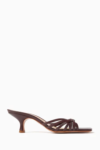 Tara 50 Mule Sandals in Leather