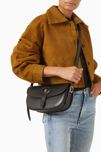 Bucket Crossbody Bag in Leather