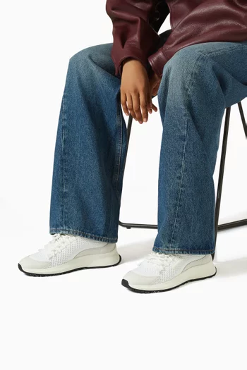 Daryel Sneakers in Mesh Knit & Suede