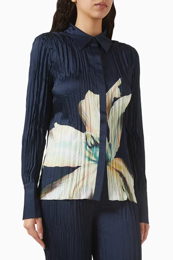 قميص ليليان مزين بنقشة