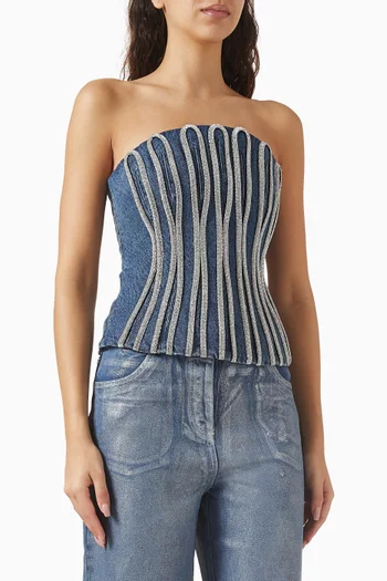 Sabrina Embellished Bodice Top