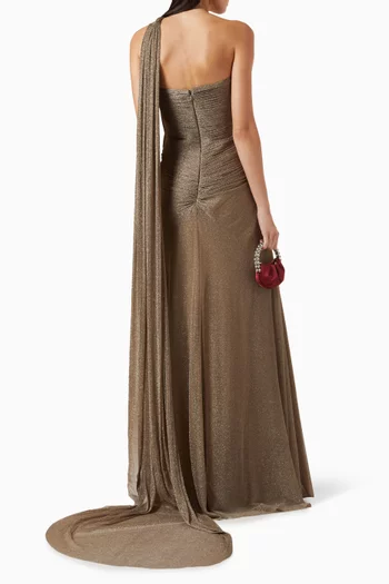 Camellia Cape Gown in Viscose Jersey