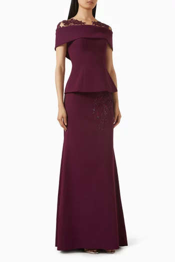 طقم بلوزة وتنورة كاتي كريب