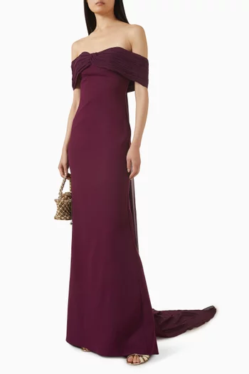 فستان سهرة ميراندا بأكتاف مكشوفة