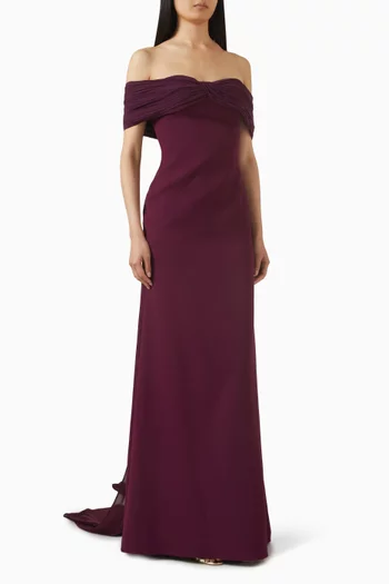 فستان سهرة ميراندا بأكتاف مكشوفة