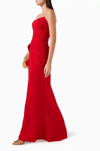 Astoria Embellished Gown in Crepe