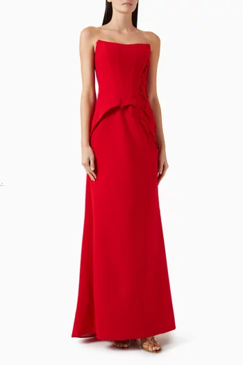 Astoria Embellished Gown in Crepe