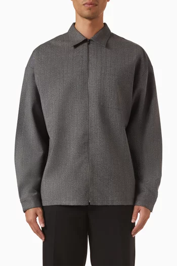 قميص بسحّاب صوف