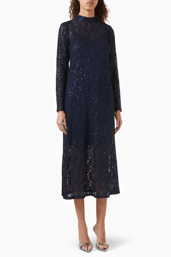 فستان ياسلينالا مطرز بالترتر دانتيل