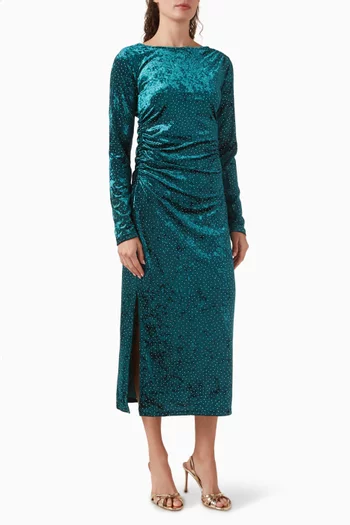 فستان ياستيليا مطرز مخمل