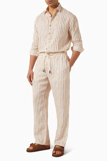 Gabriel Stripe Wide-leg Pants