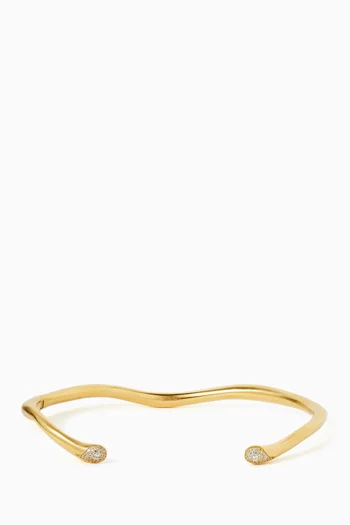 Molten Snow Torque Necklace