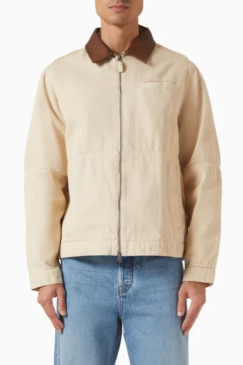 Preface Contrast Collar Jacket in Cotton Twill