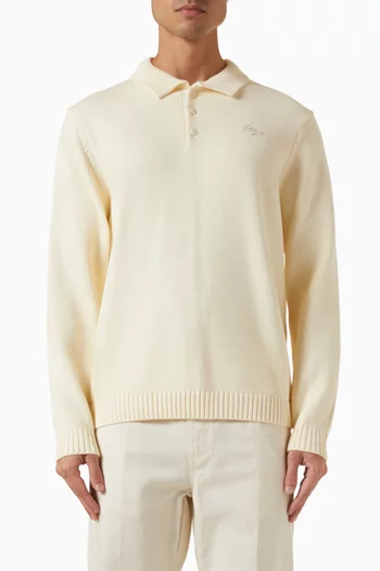 Verso Knitted Polo Shirt in Cotton